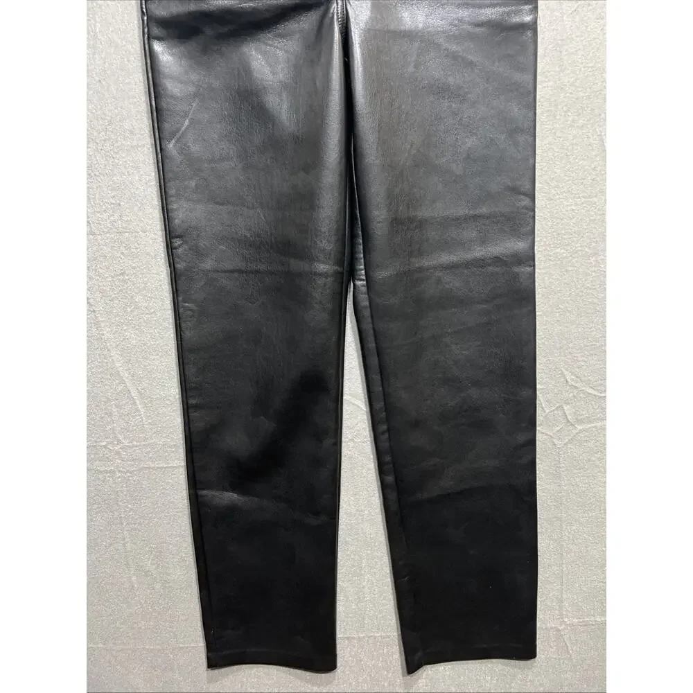 Aritzia Wilfred The Melina Black Faux Leather Pants Womens Size 4 - Picture 6 of 12